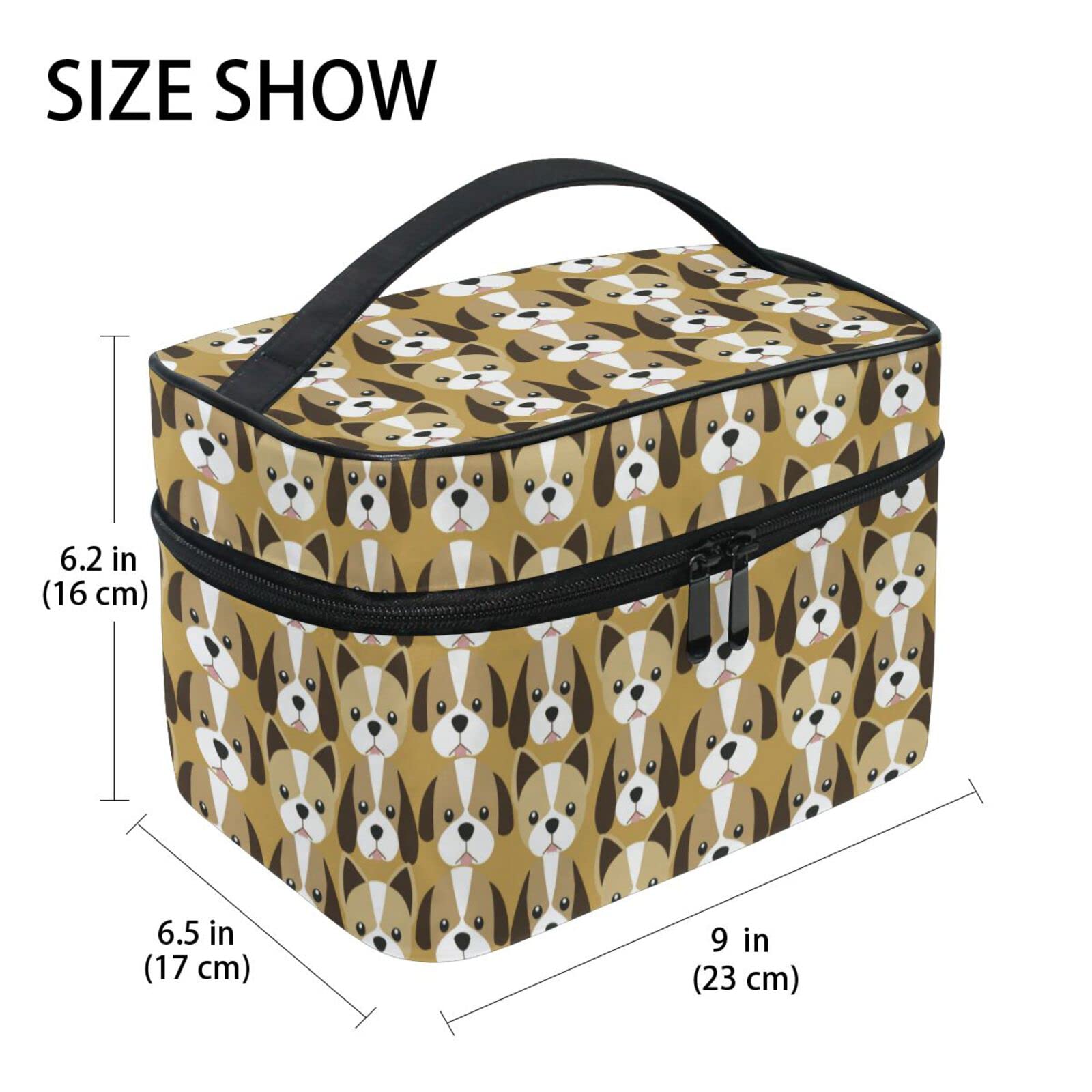 ODAWA Dog Cosmetic Bag - Travel Toiletry Organizer for Women | Perfect Gift for Dog Lovers