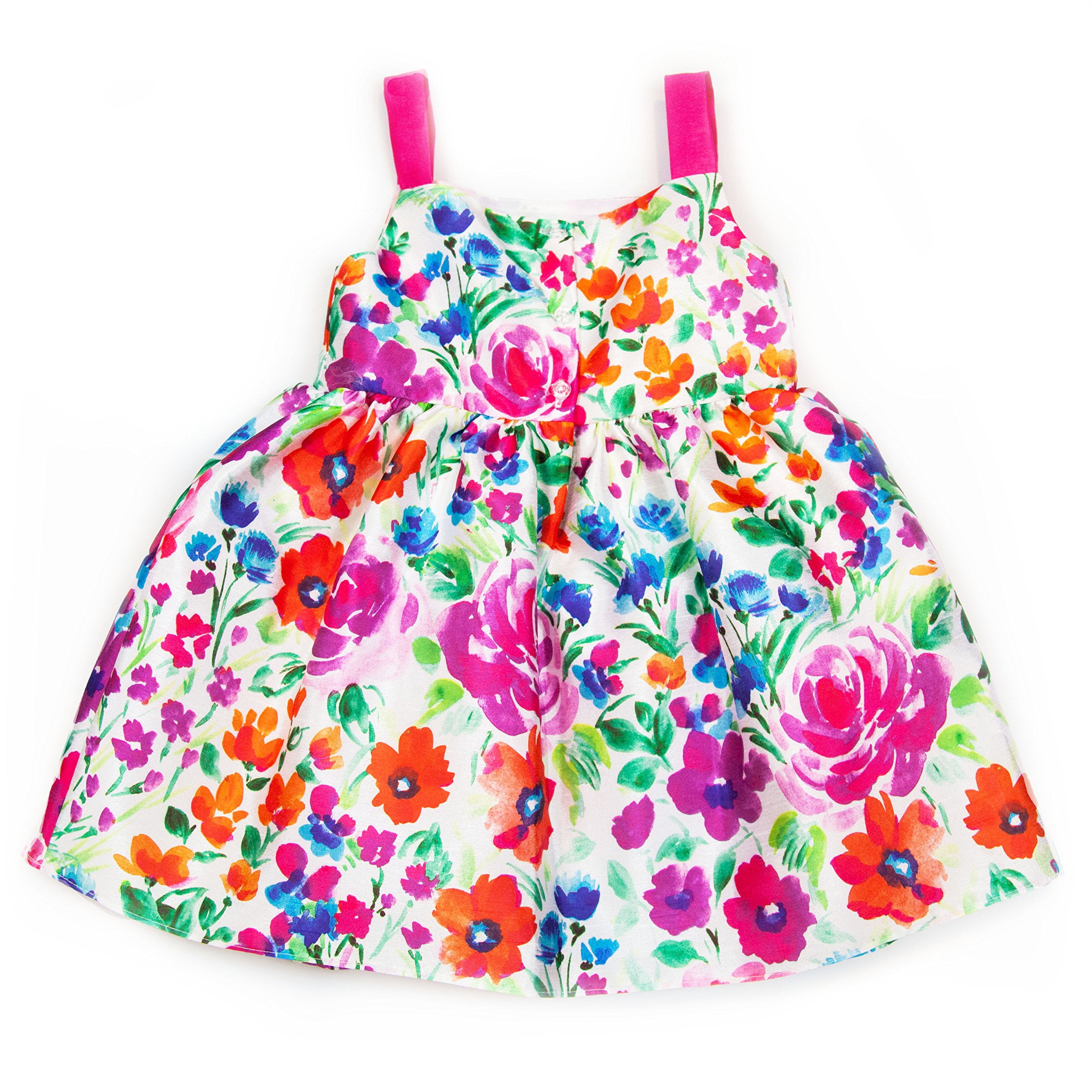 Floral Print Girls Party Dress for Toddlers & Little Girls - Perfect for Birthday Celebrations, Special Occasions & Photo Shoots