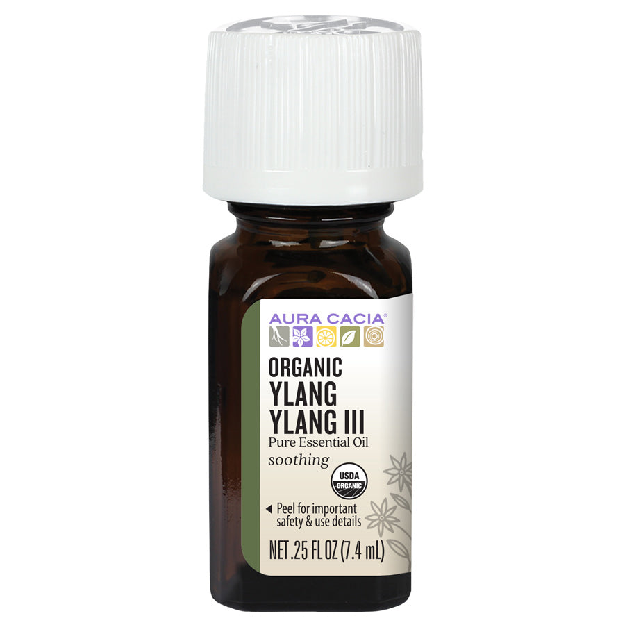 Organic Ylang Ylang III Essential Oil - 100% Pure Natural Aromatherapy Oil for Relaxation, Stress Relief & Skin Care - Perfect for Diffusers, Massage & DIY Beauty Products