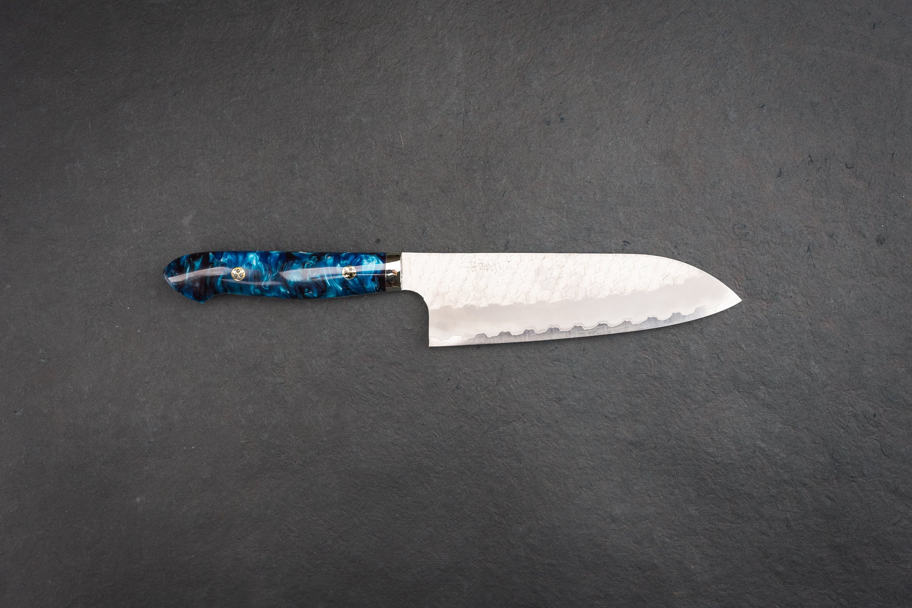 Nigara SG2 Migaki Tsuchime Western Santoku Knife 180mm - Premium Japanese Kitchen Knife for Slicing, Dicing & Chopping - Perfect for Home Chefs & Professional Kitchens