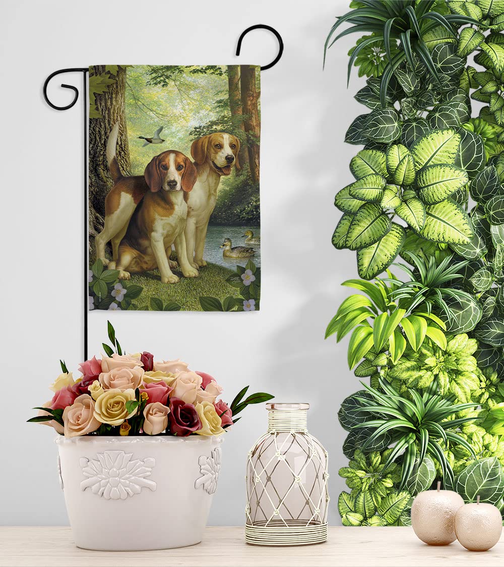 Beagles & Duck Pet Decor Flags - 28