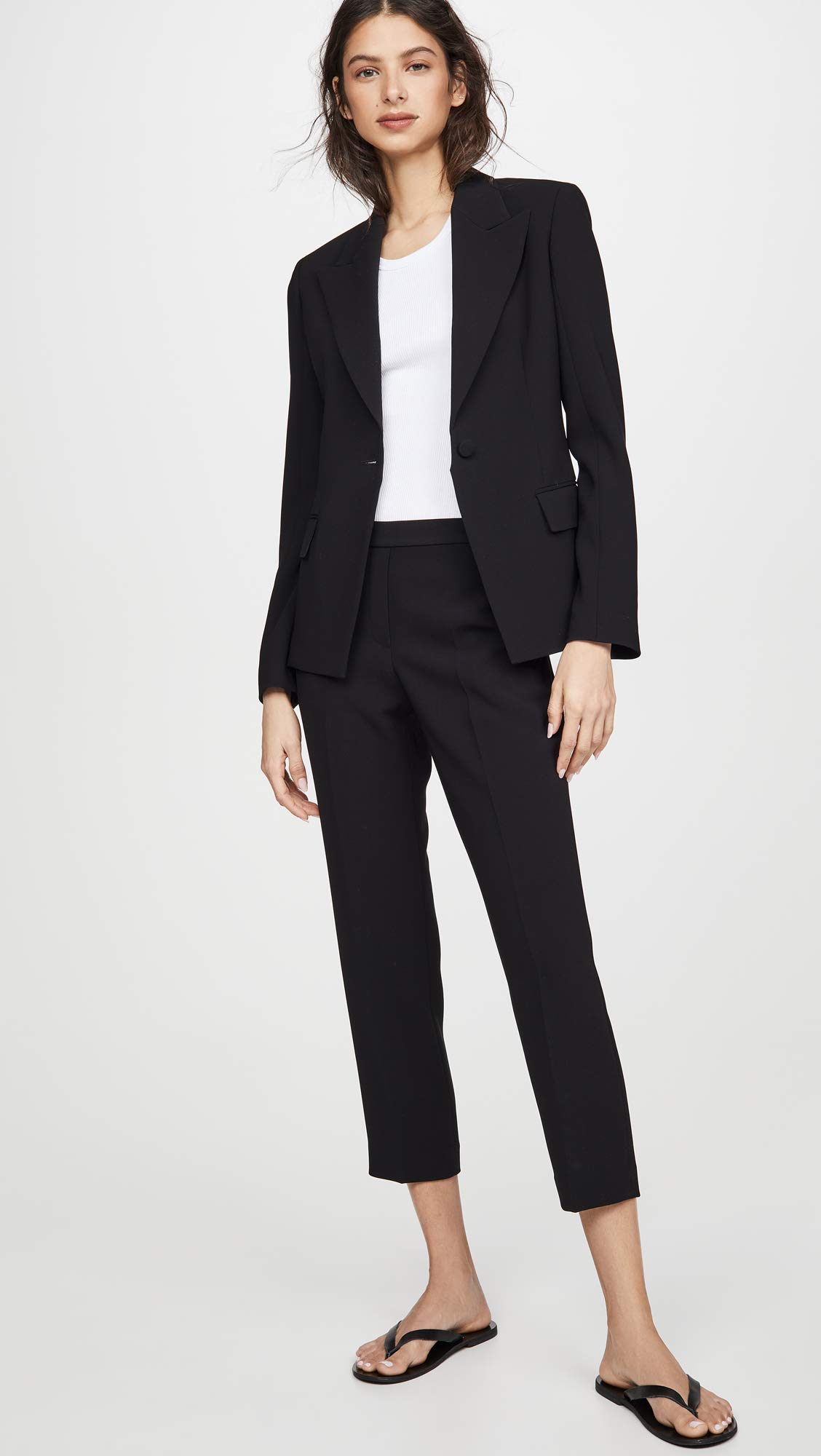 Theory Women's Treeca Pull-On Professional Pants - Comfortable Stretch Work Pants for Office, Business Travel & Casual Wear