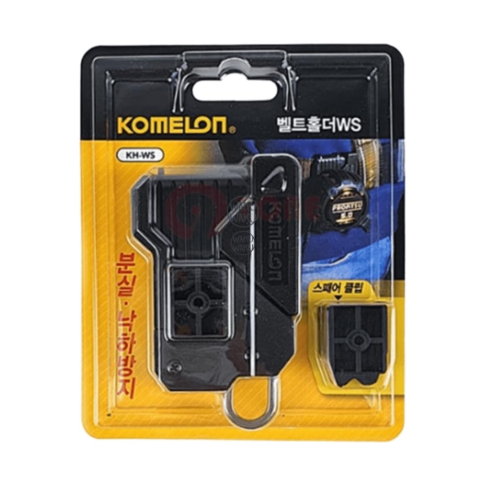 Komelon Quick-Draw Belt Clip Holder for Measuring Tape - Durable Tool Belt Accessory for Construction Workers, Carpenters & DIY Projects | Perfect for Job Sites, Home Renovations & Workshop Use