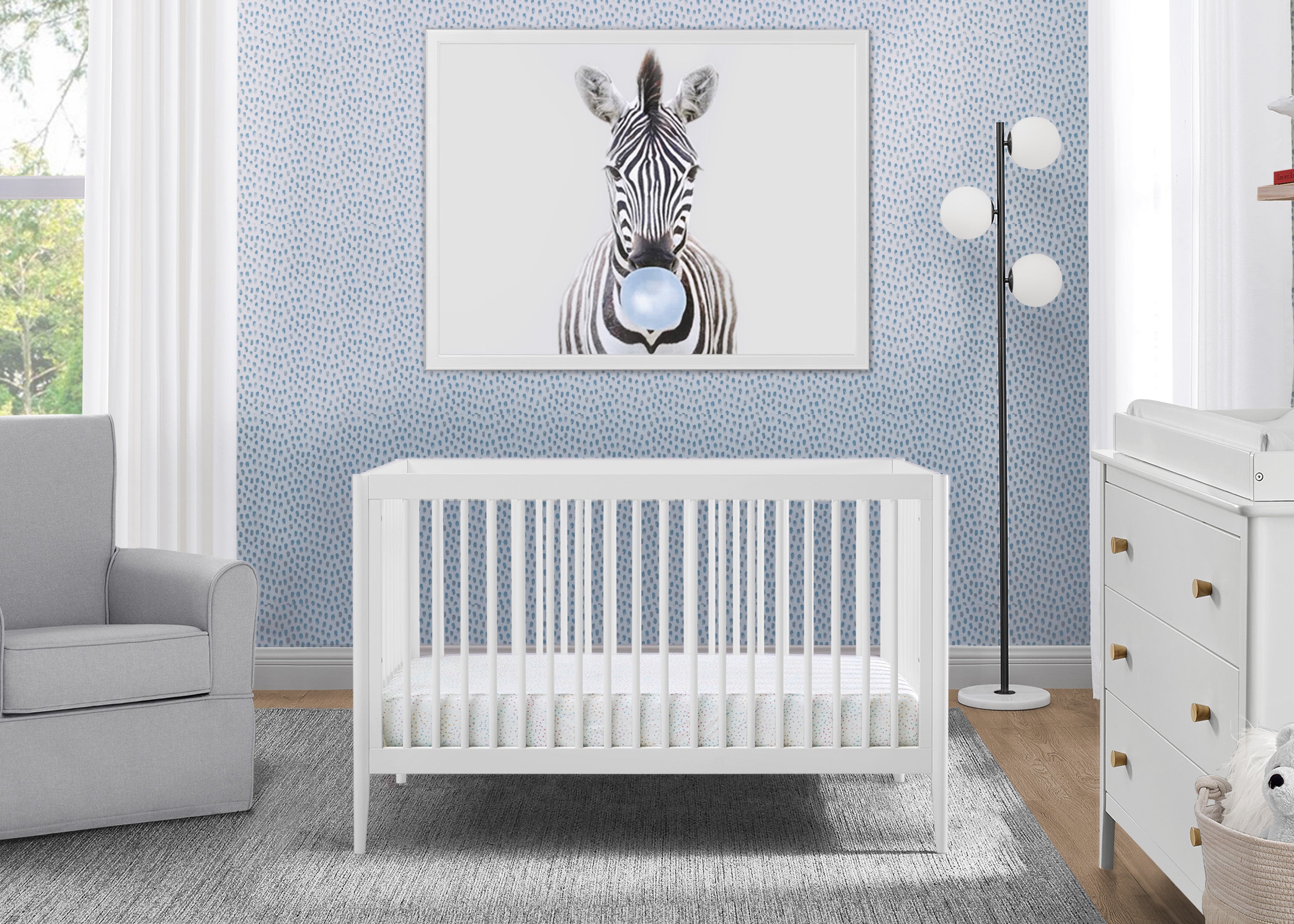 Casey 6-in-1 Convertible Baby Crib - Toddler Bed, Daybed & Full-Size Bed - Safe Nursery Furniture for Newborn to Adult - Perfect for Nursery, Bedroom & Guest Room