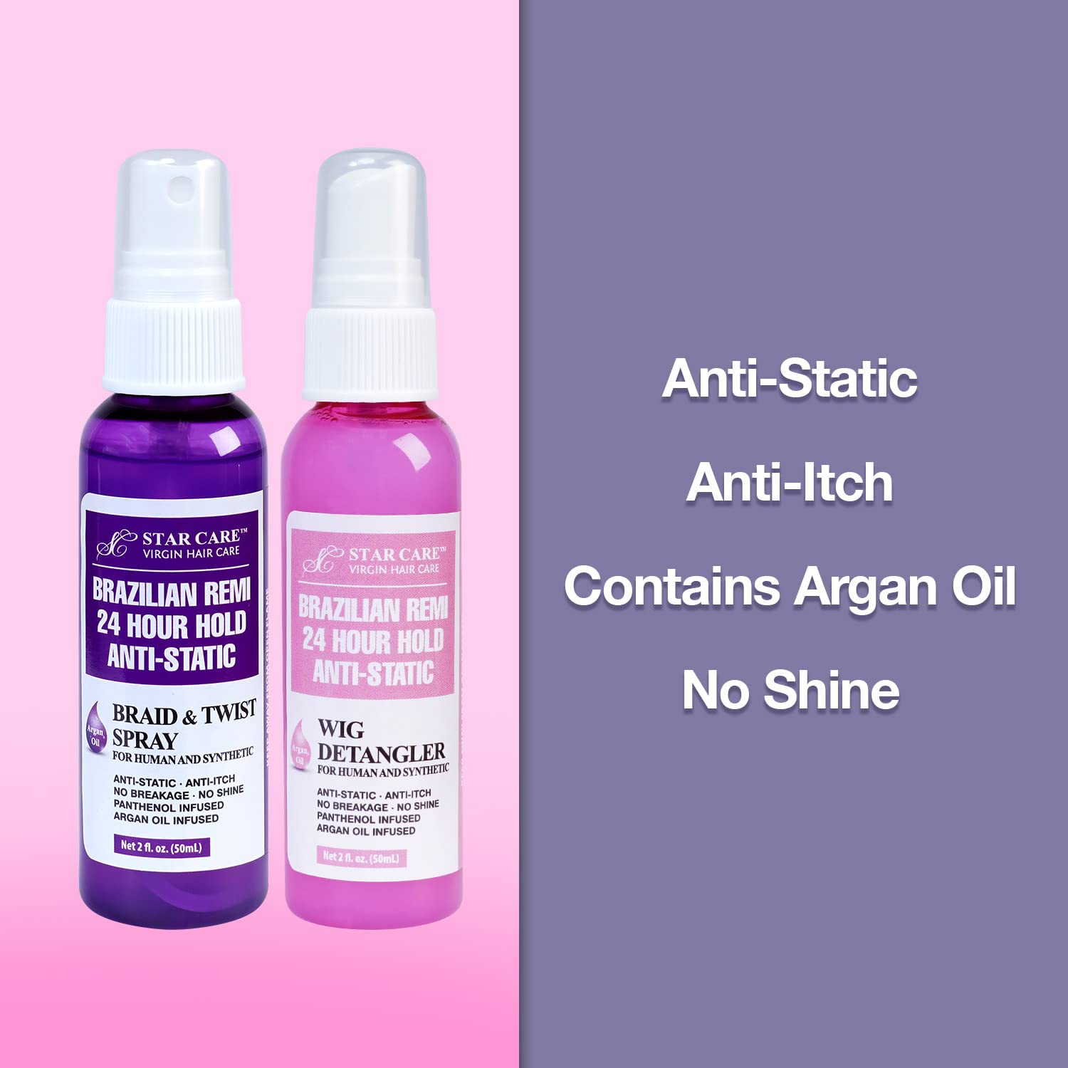 Brazilian Remi 24-Hour Hold Anti-Static Detangler Spray for Braids & Twists - Perfect for Natural Hair Care, Styling & Frizz Control - Great for Daily Use, Salon Styling & Protective Hairstyles