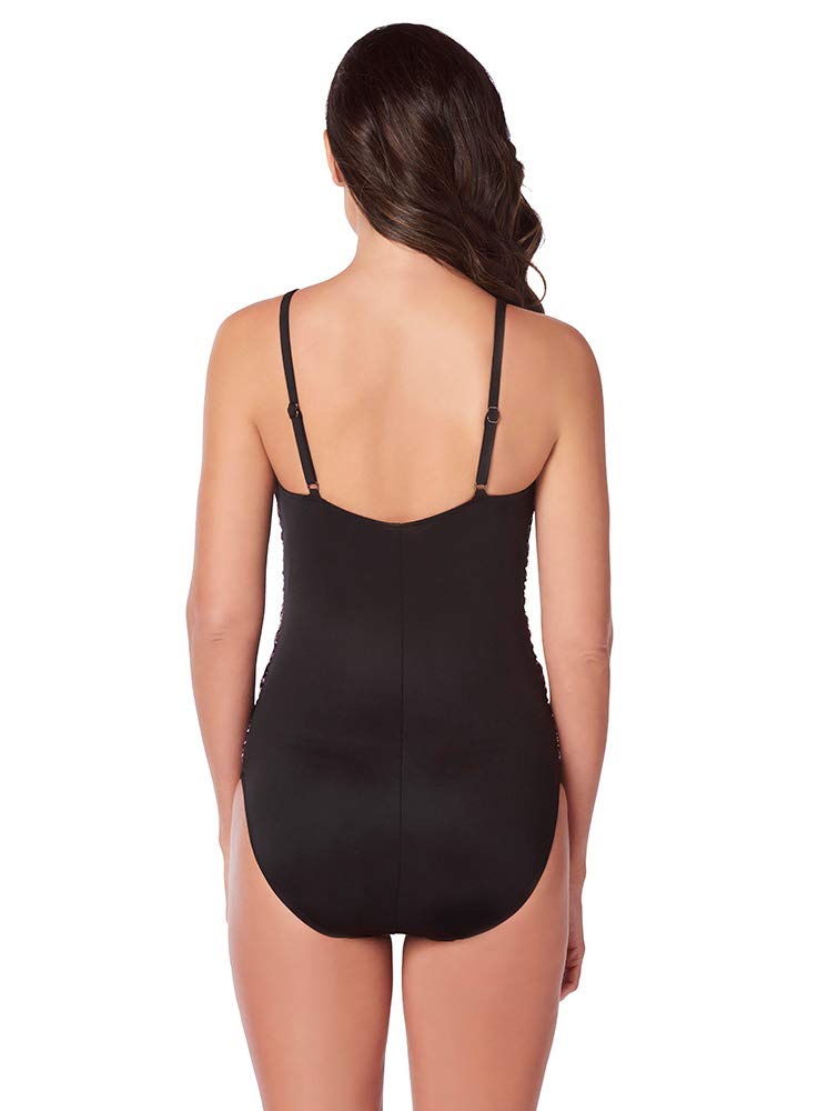 MagicSuit Snake Charmer Lisa One-Piece Swimsuit in Plum Size 14 - Perfect for Beach Vacations, Pool Parties & Summer Getaways