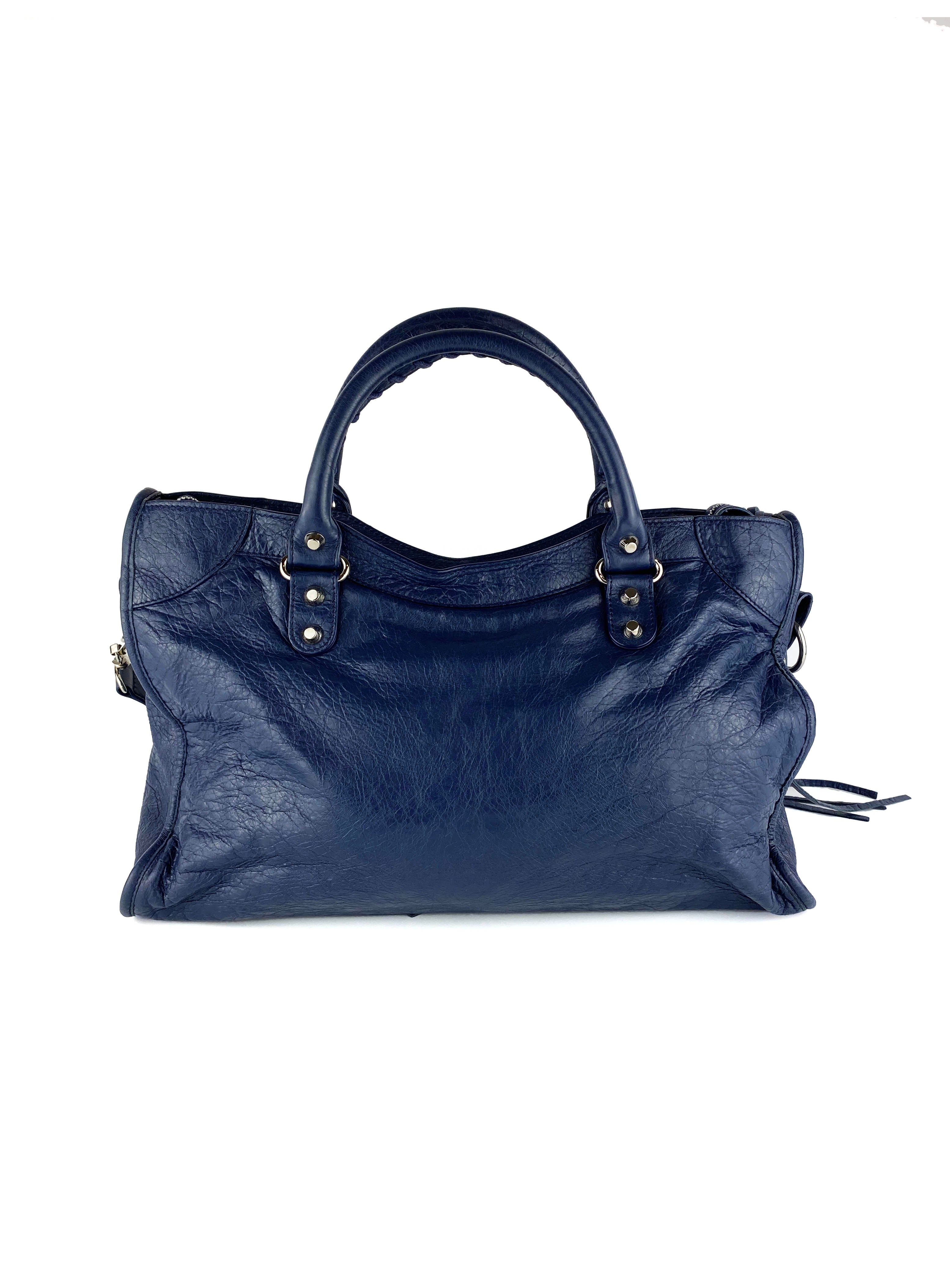 Balenciaga Navy City Bag - Stylish Designer Handbag for Women | Perfect for Work, Travel & Everyday Use