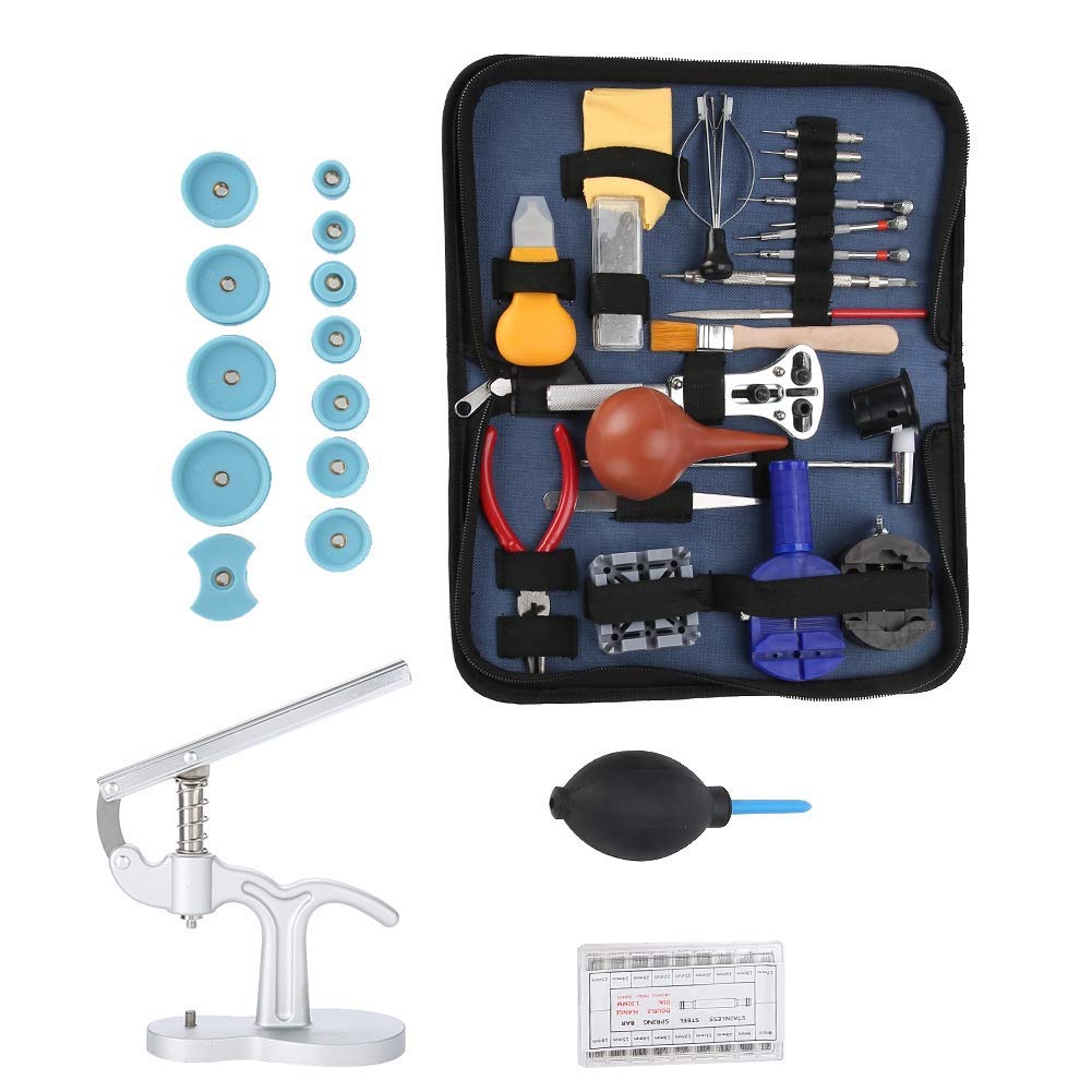 Professional Watch Repair Kit - Multifunction Watch Opener, Battery Replacement & Band Link Pin Removal Tool Set with Carrying Case | Perfect for Watchmakers, Jewelers & DIY Enthusiasts | Home, Workshop & Travel Use