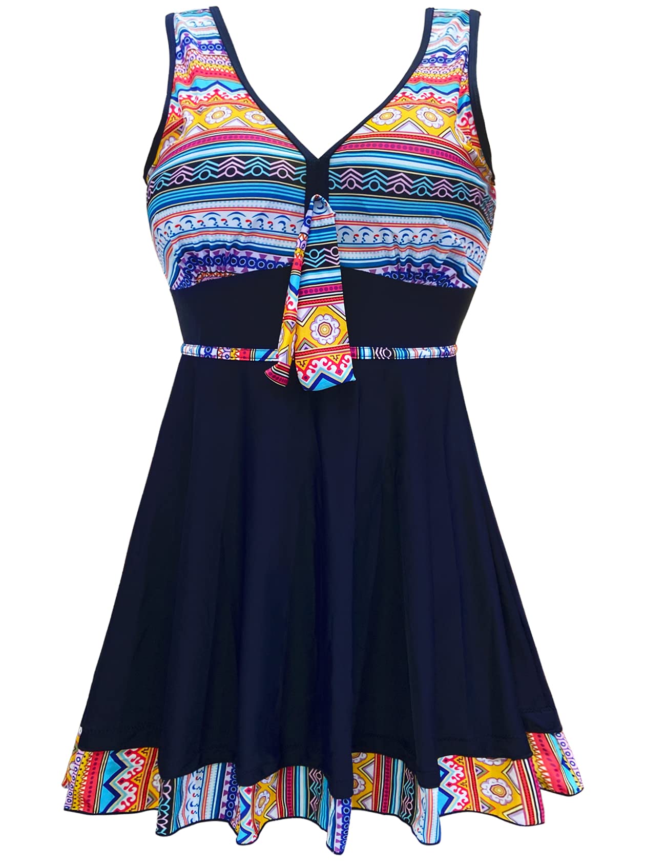 AONTUS Women's Plus Size One Piece Swimsuit with Tummy Control - High Waisted Bathing Suit for Women, Perfect for Beach, Pool, and Summer Vacation