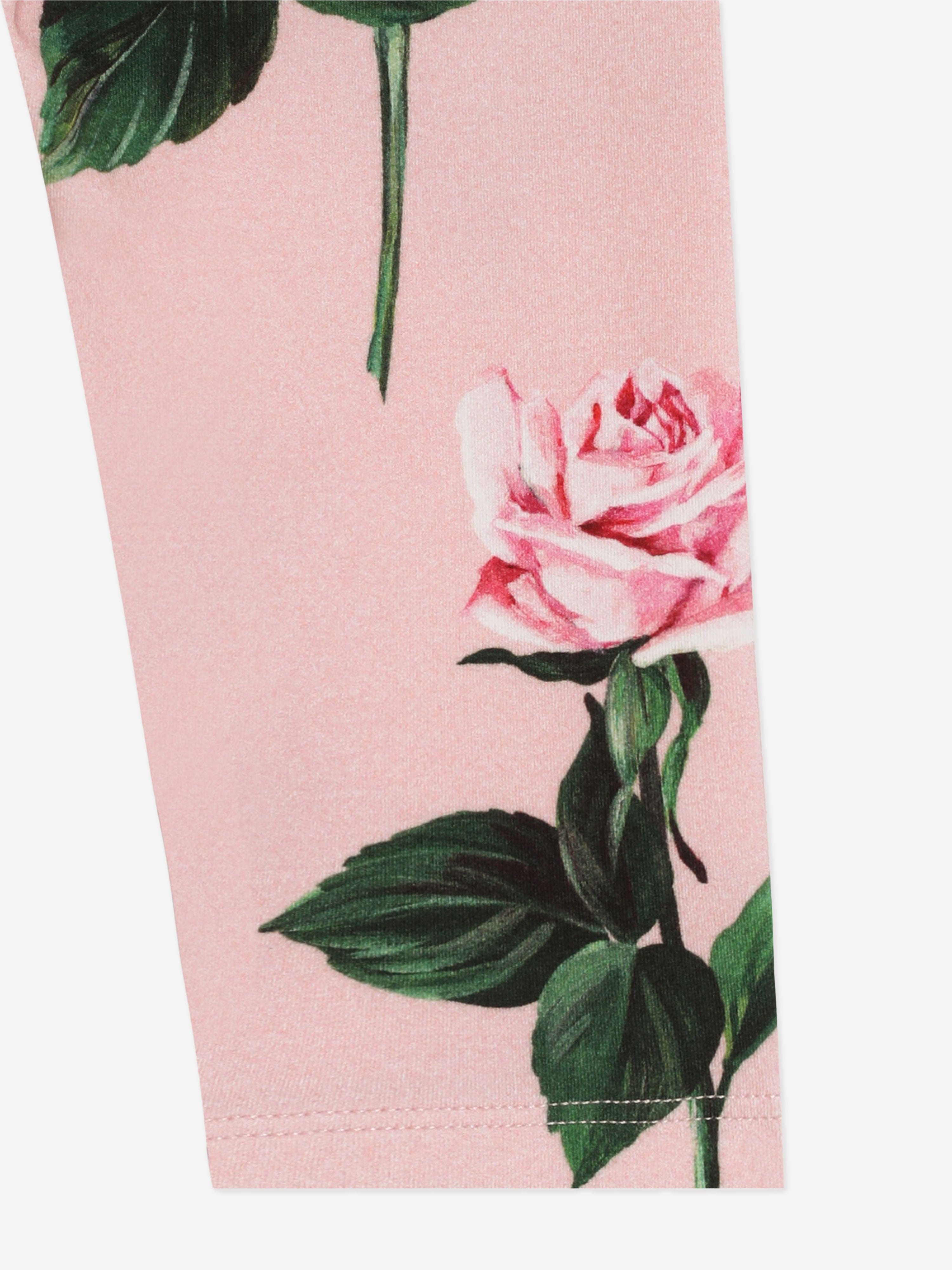 Pink Rose Print Baby Girls Leggings - Soft & Stretchy Toddler Leggings for Playtime, Daycare & Everyday Wear
