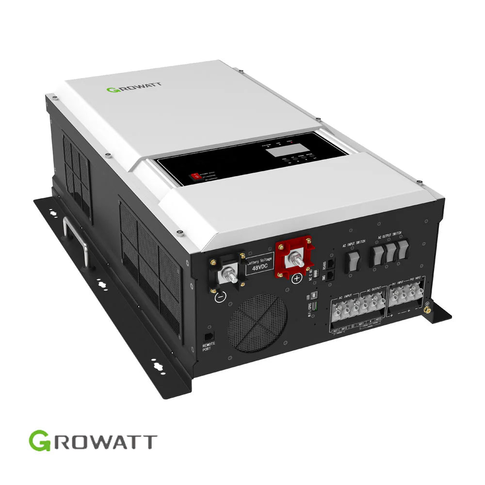 Growatt 12KW Split Phase 120/240Vac Off Grid Solar Power Inverter for Home, RV & Cabin - Pure Sine Wave with LCD Display | Reliable Backup Power Solution for Outages & Remote Living