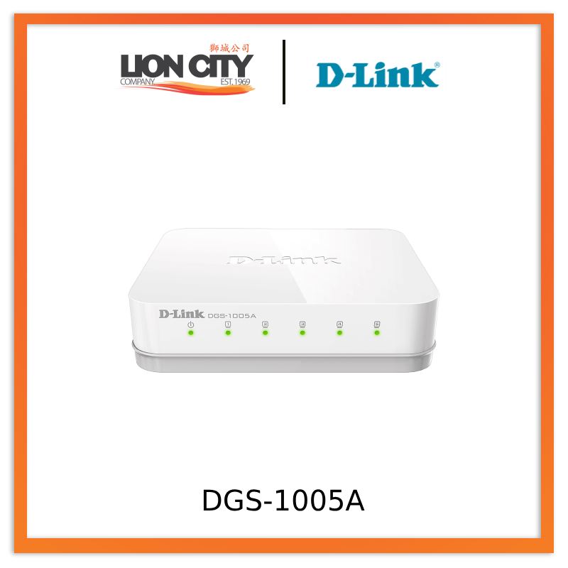 D-Link DGS-1005A 5-Port Gigabit Ethernet Unmanaged Network Switch for Home & Office - High-Speed Desktop Networking Solution for Gaming, Streaming & Workstations