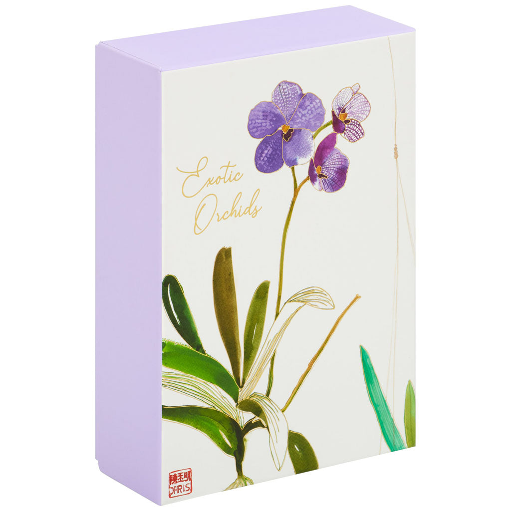 Exotic Orchids Boxed Note Cards - Elegant Floral Stationery for Greetings, Thank You Notes & Special Occasions | Perfect for Weddings, Birthdays & Anniversaries