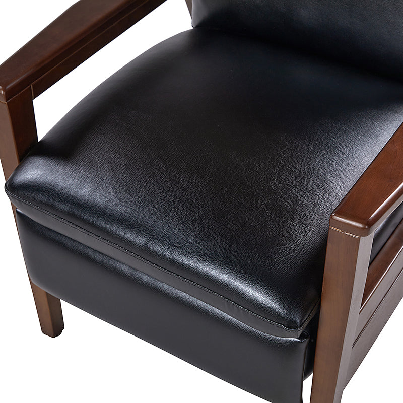 Premium Rainer Faux Leather Recliner Chair with Solid Wood Frame - Timeless Elegance for Living Room, Home Theater & Office Comfort
