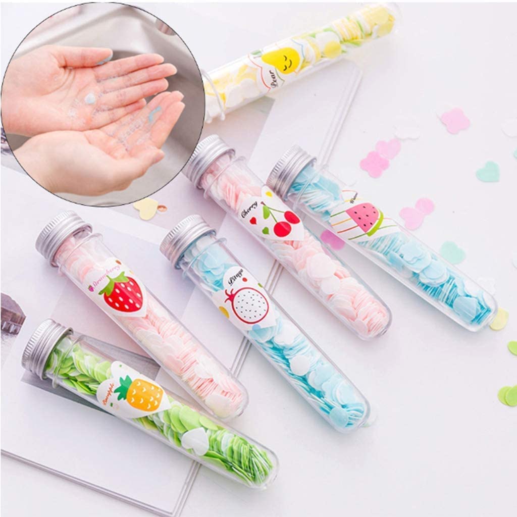 HK Toys Mini Soap Paper Flower Shaped Disposable Scented Sheets for Travel - 2 Pack | Portable Bathing Solution for Camping, Gym & Outdoor Activities