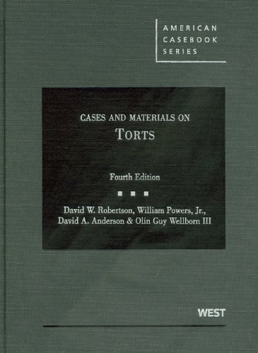 Torts Law Textbook - Cases and Materials (American Casebook Series) | Essential Study Guide for Law Students | Perfect for Torts Classes & Bar Exam Prep