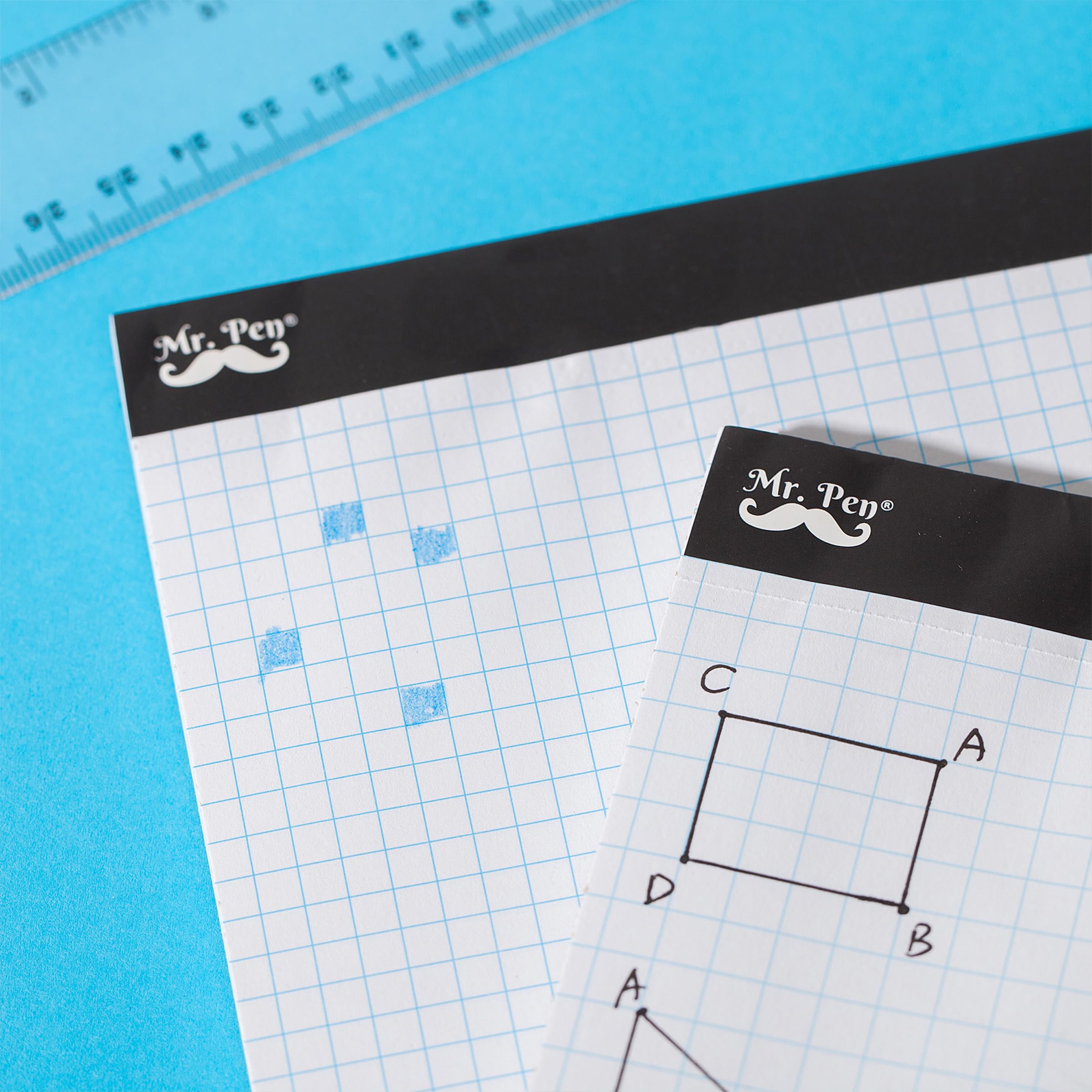 Mr. Pen Graph Paper Pad, 2 Pack (55 Sheets Each), 8.5