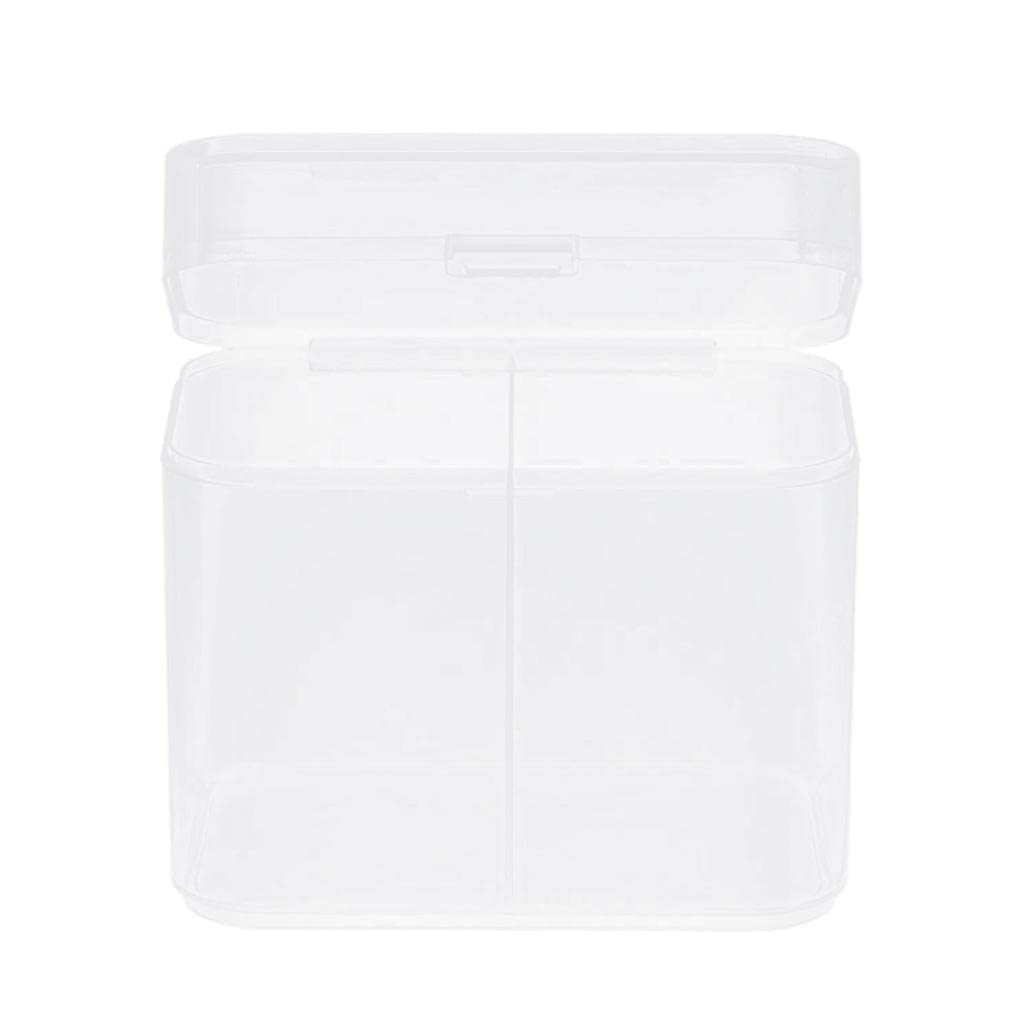 VMS INDIA 2-Slot Cosmetic Organizer - Nail Wipes & Cotton Swabs Storage Box with Lid | Perfect for Salon, Travel & Home Makeup Organization