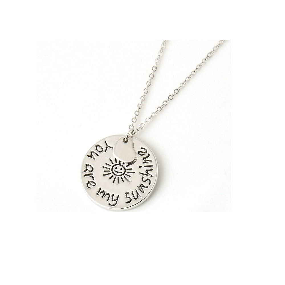 You Are My Sunshine Silver Moon Bay Charm Necklace - Perfect Gift for Mom, Wife, Girlfriend on Birthday, Anniversary & Valentine's Day