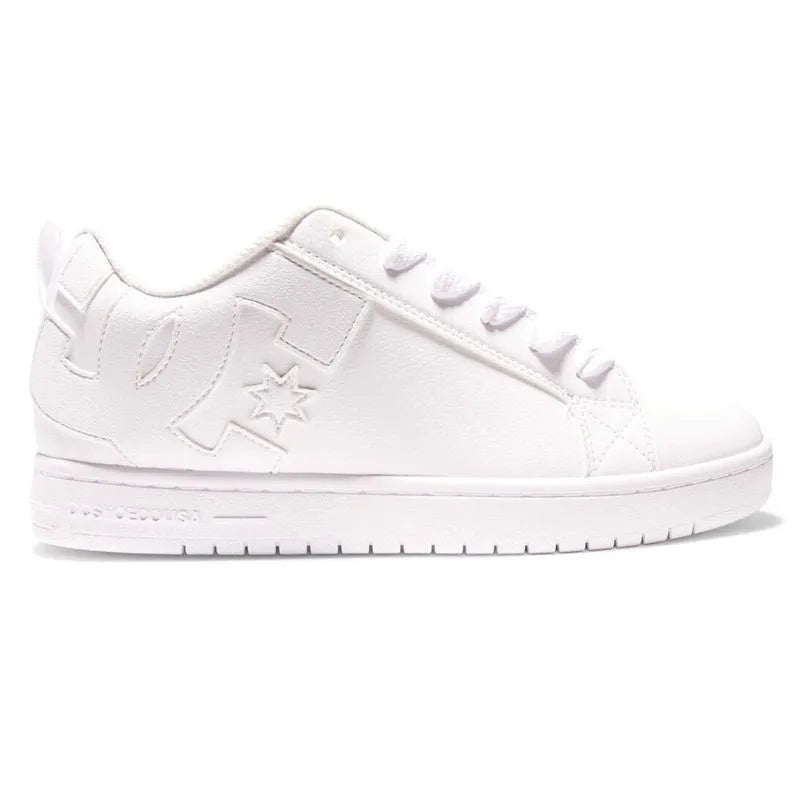 DC Court Graffik XWWW Skate Shoes for Men - White & Black Casual Sneakers for Skateboarding, Streetwear & Everyday Comfort