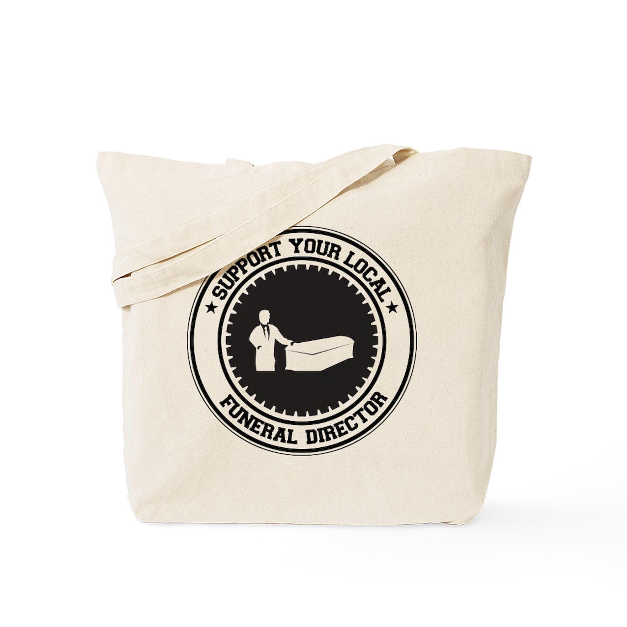 Funeral Director Tote Bag - Natural Canvas Reusable Shopping Bag for Professionals | Funeral Home, Memorial Services & Daily Use