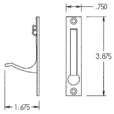 FPL Manor Solid Brass Pocket Door Hardware - Passage Function for Hall & Closet - Polished Chrome Finish - Perfect for Space-Saving Interior Doors & Modern Home Renovations