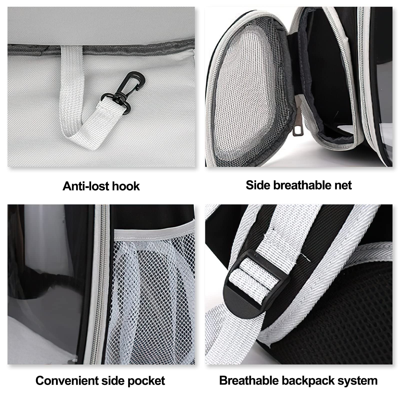 Expandable Clear Cat Backpack Carrier - Ventilated Space Capsule Pet Travel Backpack for Small Dogs & Cats | Portable Puppy Carrier for Hiking, Camping, Airplane & Outdoor Adventures (Pink)