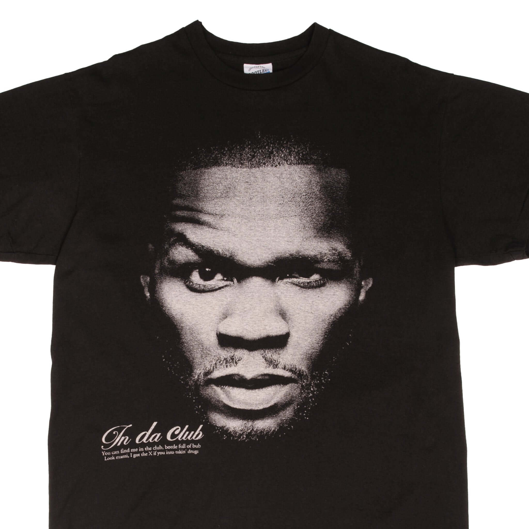 Vintage Bootleg 50 Cent In Da Club Rap T-Shirt XL - Single Stitch Retro Hip Hop Tee for Concerts & 90s Theme Parties