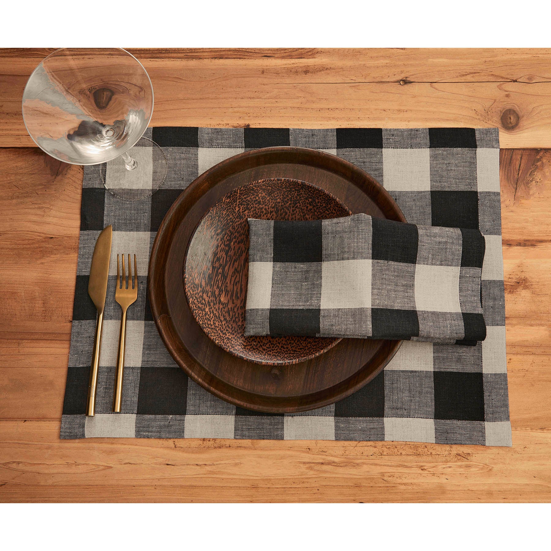 Buffalo Check Cotton Napkins - Set of 4 Premium Dinner Napkins for Farmhouse Dining, Holiday Table Setting & Rustic Home Decor