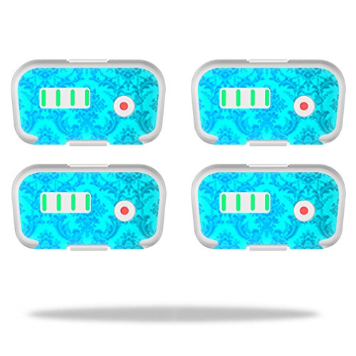 DJI Phantom 3 Battery Skin Wrap Cover Sticker (4-Pack) - Blue Vintage Design | Protective Decal for Drone Batteries | Perfect for Customization and Scratch Protection