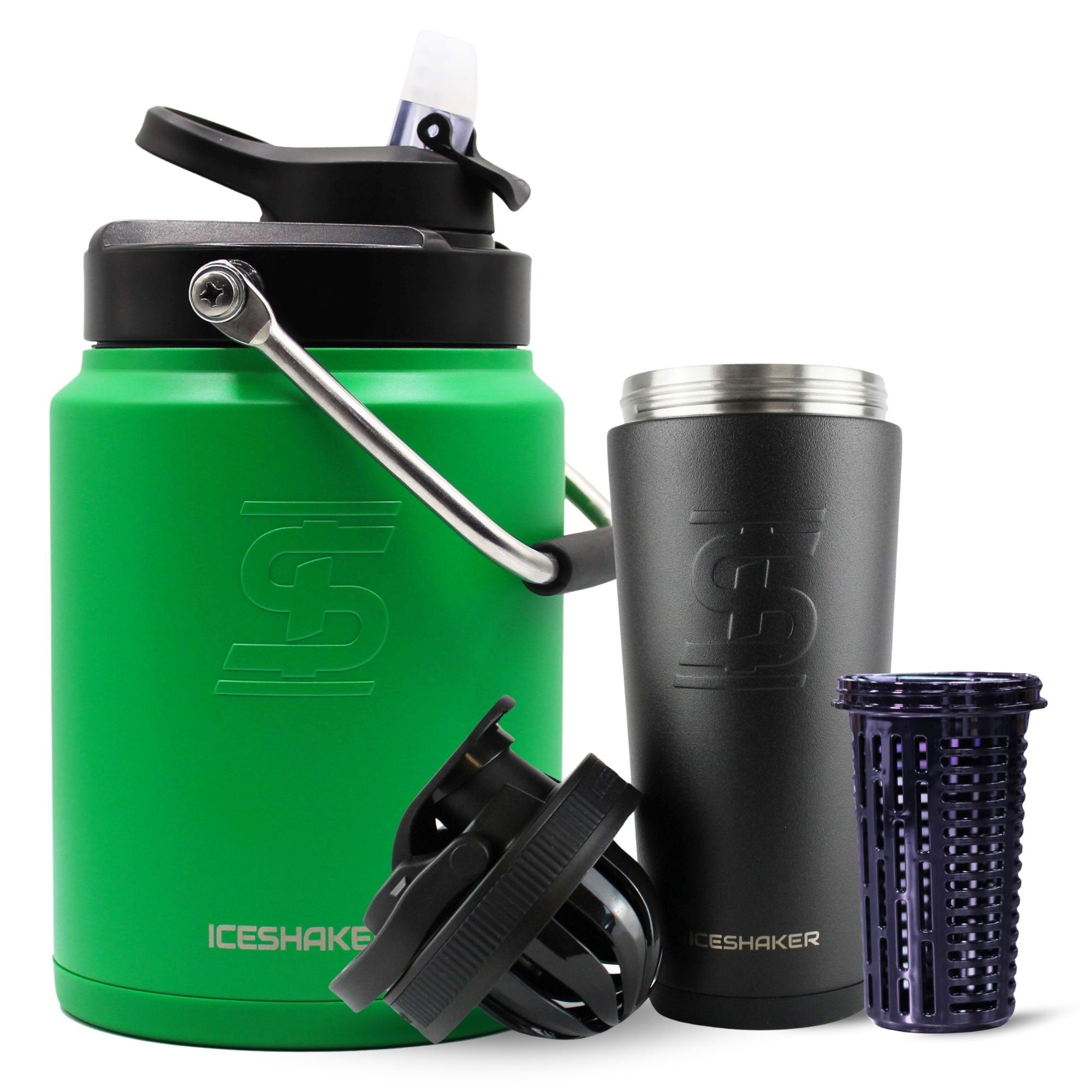 Premium Ice Shaker Hydration Pack - Insulated Water Bottle for Gym, Workout & Outdoor Sports - Leakproof & BPA-Free Shaker Cup for Protein Shakes & Cold Drinks
