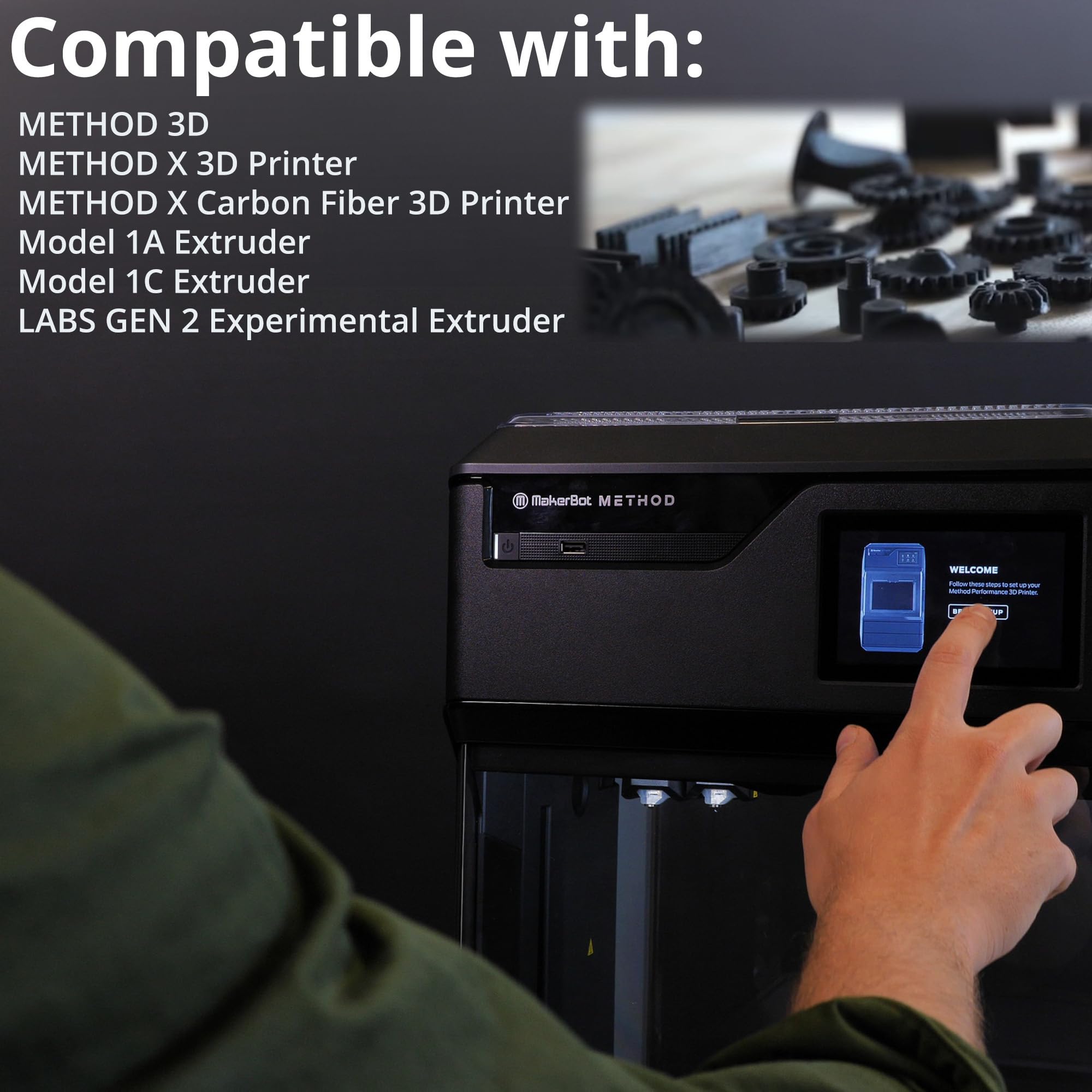 MakerBot 375-0033A Method Nylon Filament for Method 3D Printer - High Strength Black 1.54Lb Spool - Perfect for Functional Prototypes, Industrial Parts & Durable 3D Printing Projects