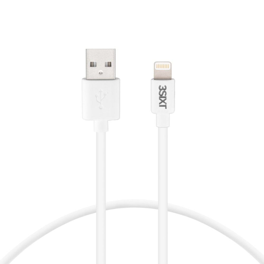 3sixT Fast Wall Charger with 4.8A Dual USB Ports & 1m Lightning Cable - Compatible with iPhone 14/13/12/11/X/8, iPad, AirPods - Quick Charge for Home, Office, Travel
