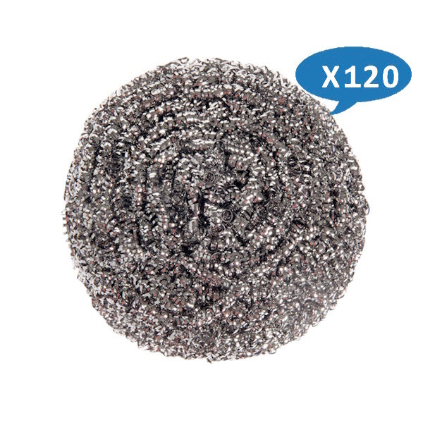 Sabco Economy Stainless Steel Scourer 70g - Heavy Duty Kitchen Cleaning Pads for Pots, Pans & Cookware - Dishwashing, Stain Removal & Tough Grease Cleaning
