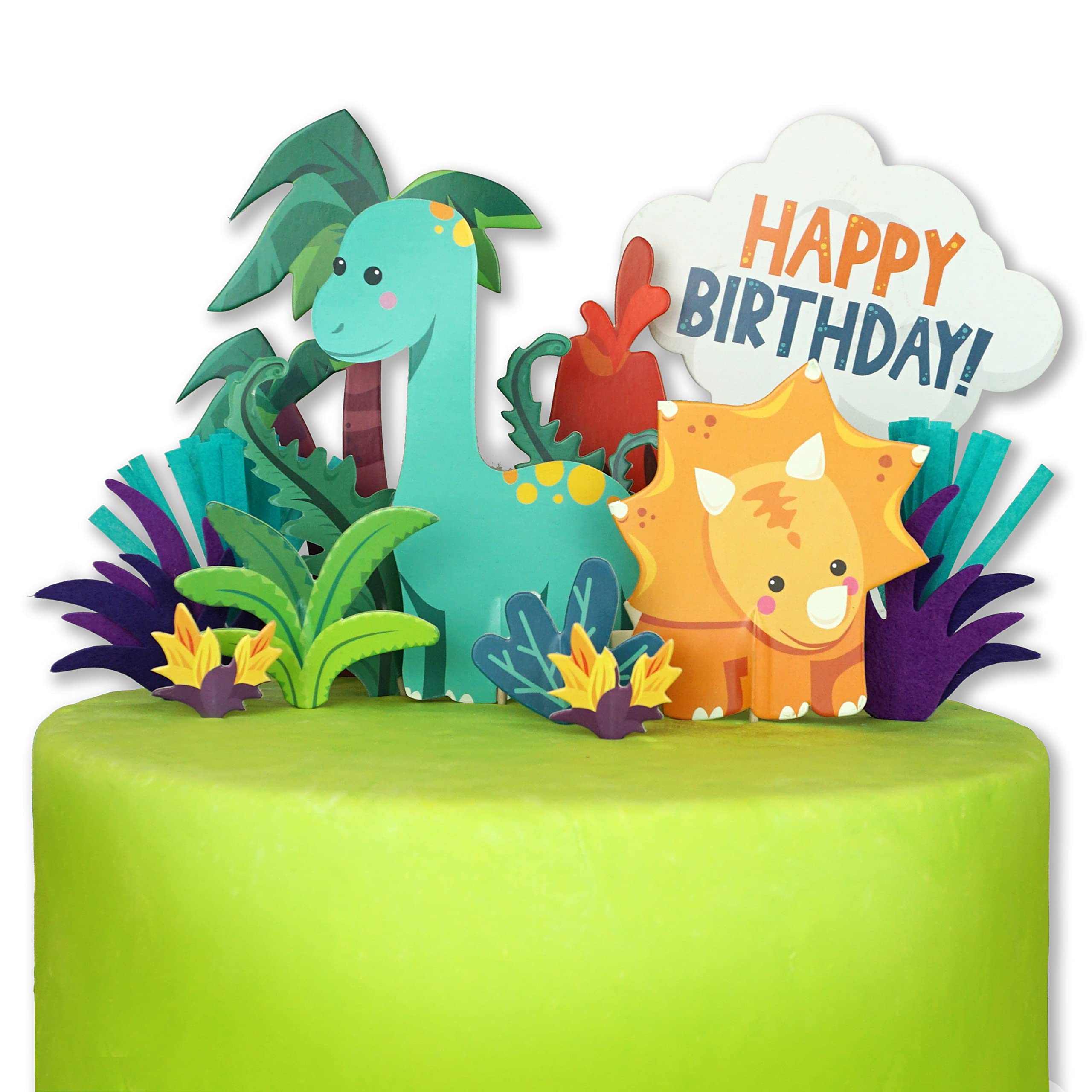 19-Piece Dinosaur Cake Toppers Set for Boys - T-Rex & Dino Birthday Cake Decorations - Perfect for Dinosaur Themed Parties, Baby Showers & Kids Birthday Cakes