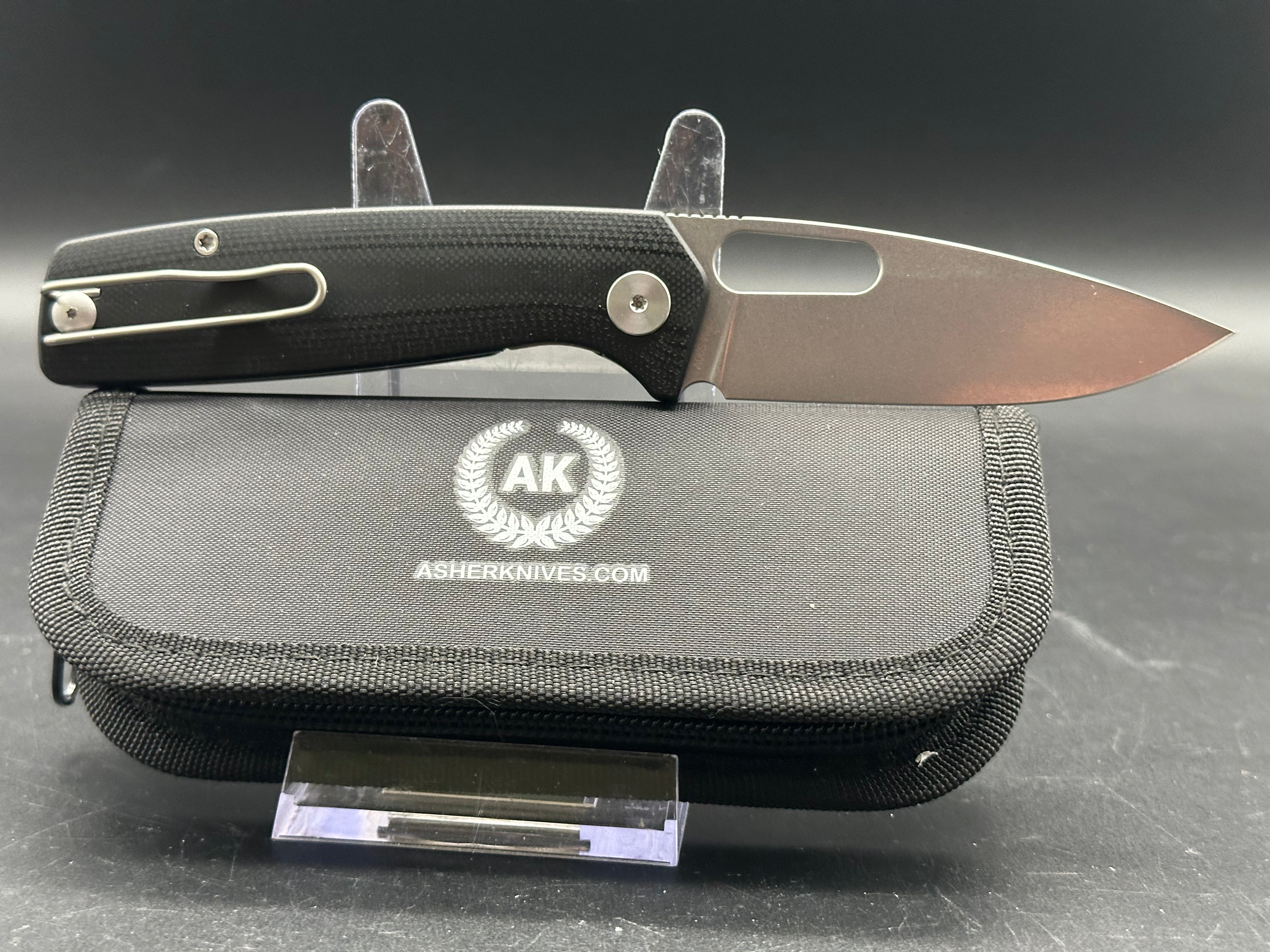Premium Asher Spiro G10 Folding Knife - 3.2