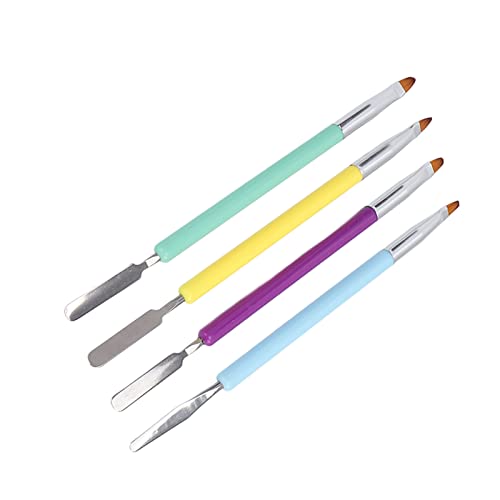 Premium Nail Extension Gel Brush Set - Double Ended Nail Art Brushes for Salon & Home DIY Manicure | Durable & Portable Nail Painting Tools for Gel Polish, Acrylic Nails & Professional Nail Art Designs