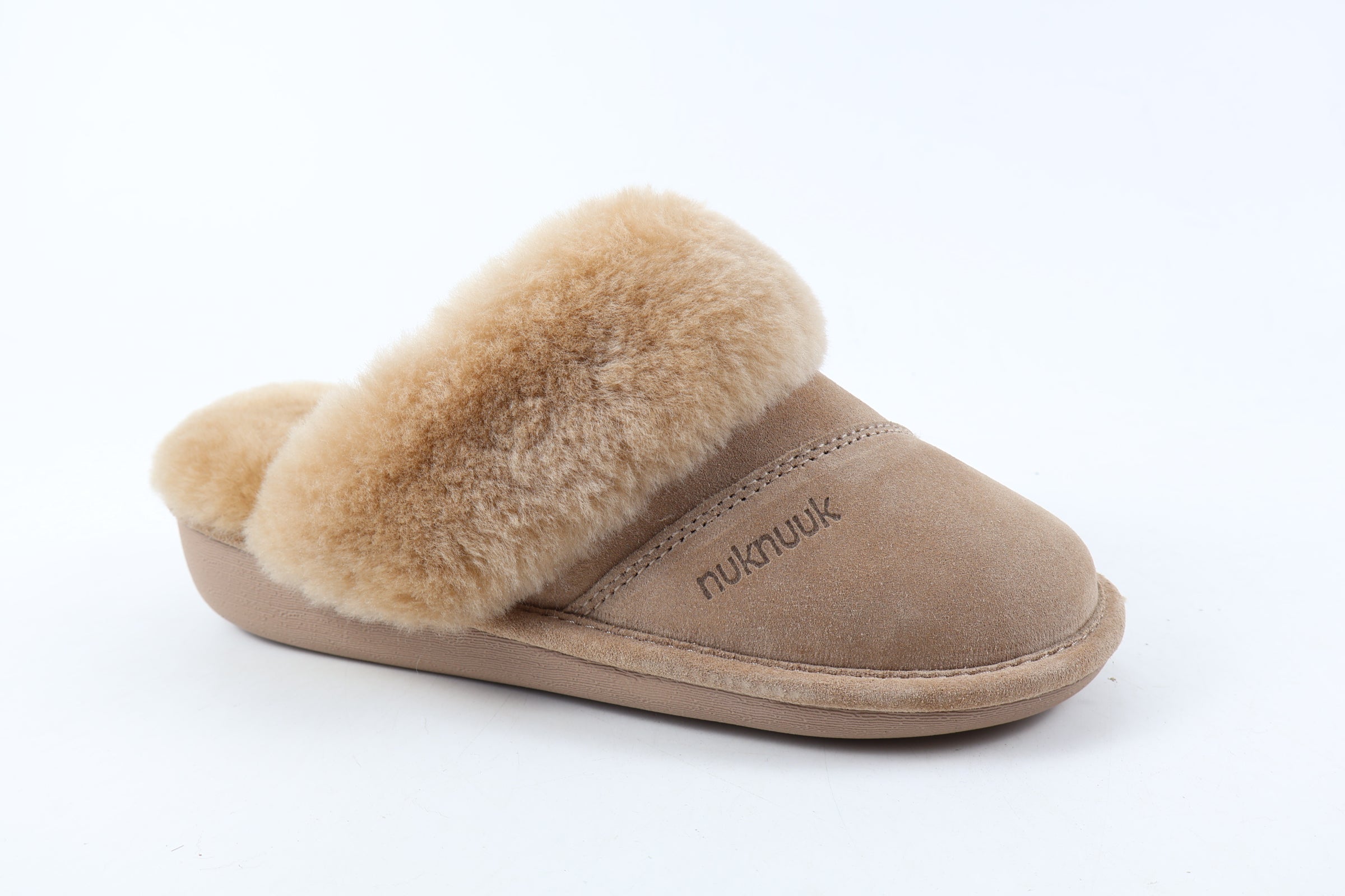 Joy Women's Fuzzy House Slippers - Soft Indoor/Outdoor Comfort Slides with Non-Slip Sole, Bronze Color - Perfect for Home, Lounge & Backyard Relaxation