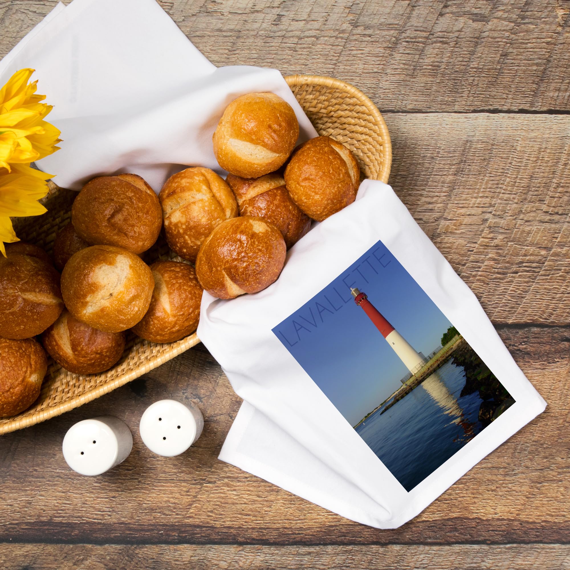 Barnegat Lighthouse Close Up Tea Towel - 100% Cotton Decorative Hand Towel for Kitchen & Home - Perfect for Coastal Decor, Dish Drying & Gift Giving