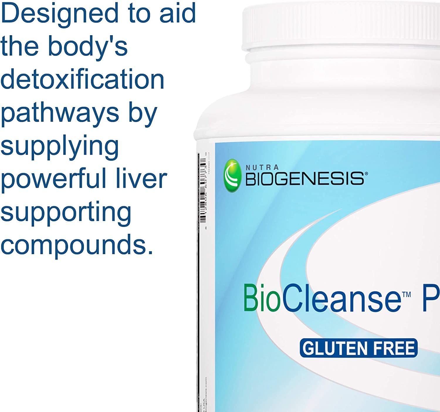 Nutra BioGenesis BioCleanse Plus - Digestive Enzymes & Milk Thistle Liver Detox Powder with Plant Protein Blend for Digestion Support, Gluten Free Cleanse - 1.9 Lb - Perfect for Post-Meal Wellness & Daily Detox Routine