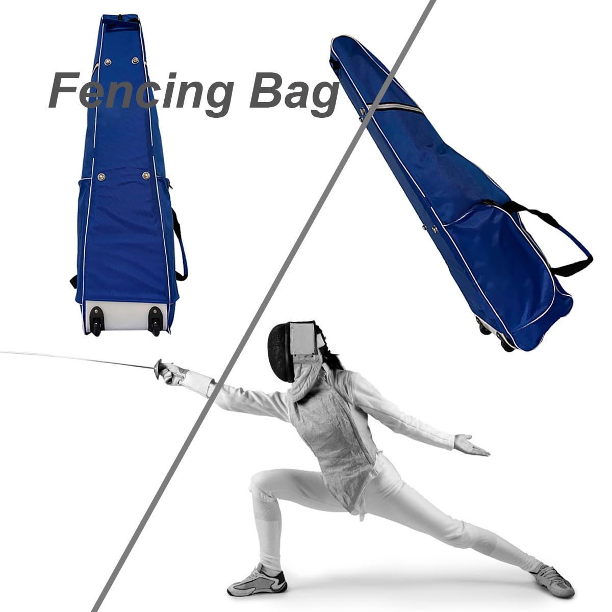 Fencing Sword Bag with Wheels - Waterproof & Lightweight for Easy Transport