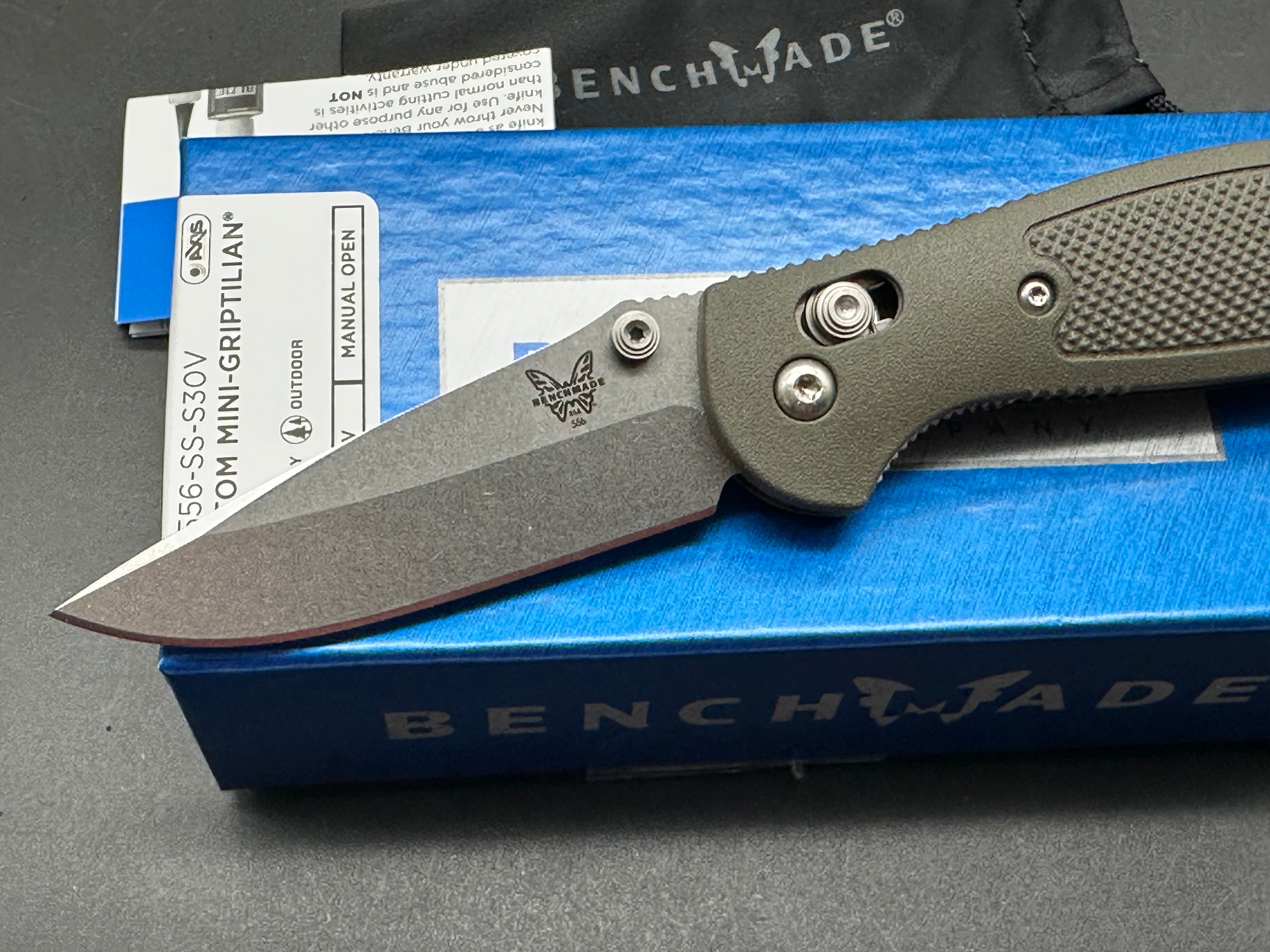 Benchmade Mini Griptilian Custom Folding Knife - 2.91