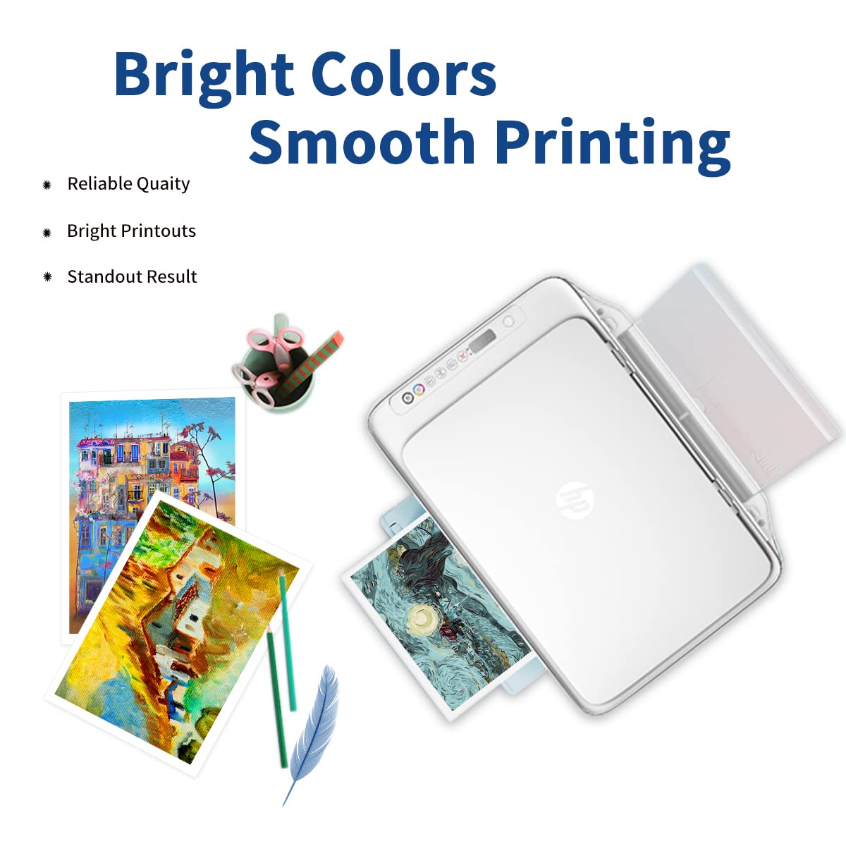 HP 902XL Ink Cartridge Combo Pack - High Yield Black, Cyan, Magenta, Yellow - Compatible with HP OfficeJet 6950-6978, 6960-6968 Printers - Perfect for Home & Office Printing, Documents, Photos, and School Projects