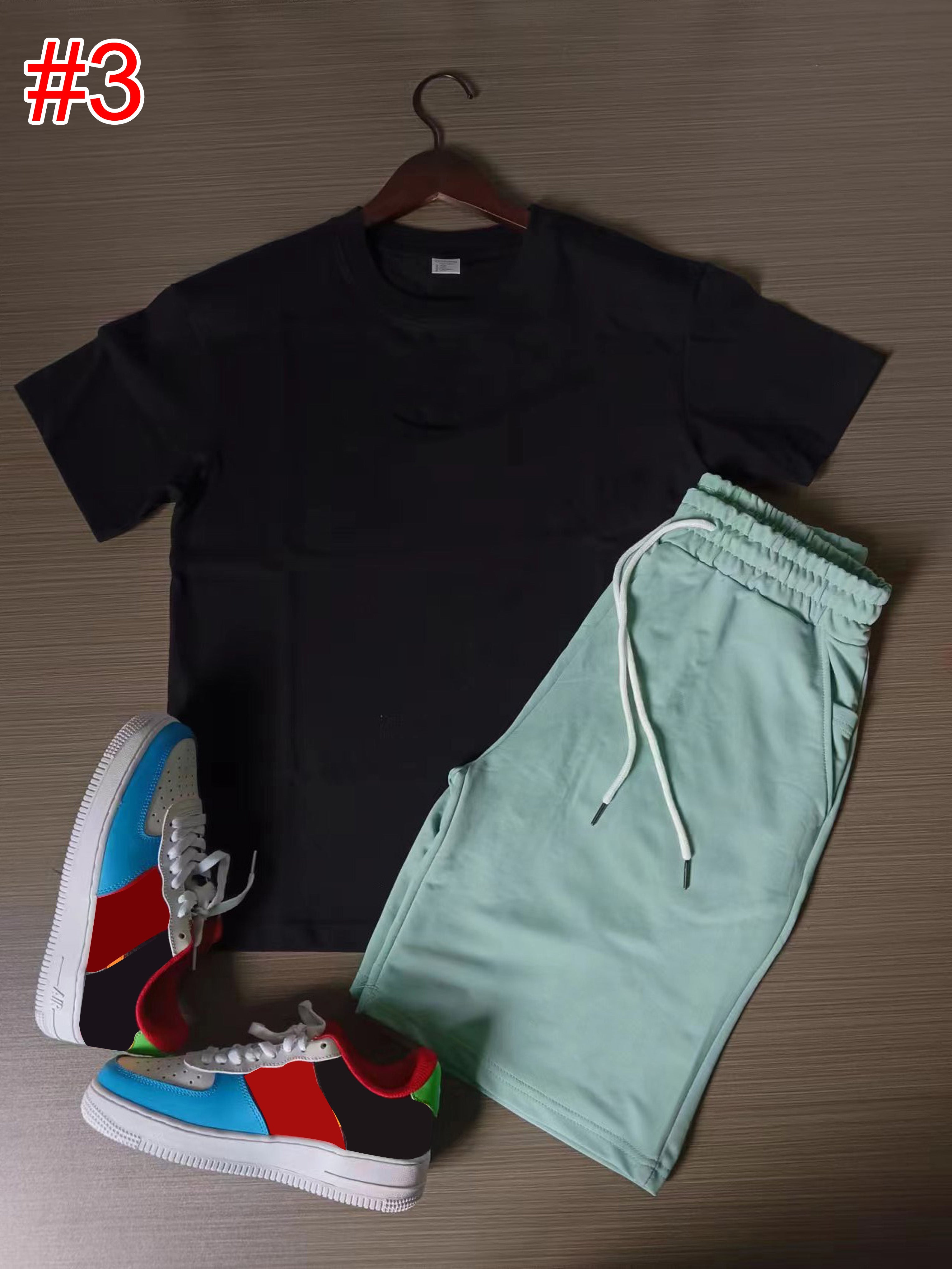 Men's Casual Short Sleeve T-Shirt & Athletic Shorts Set - Comfortable Summer Outfit for Gym, Running, and Outdoor Activities