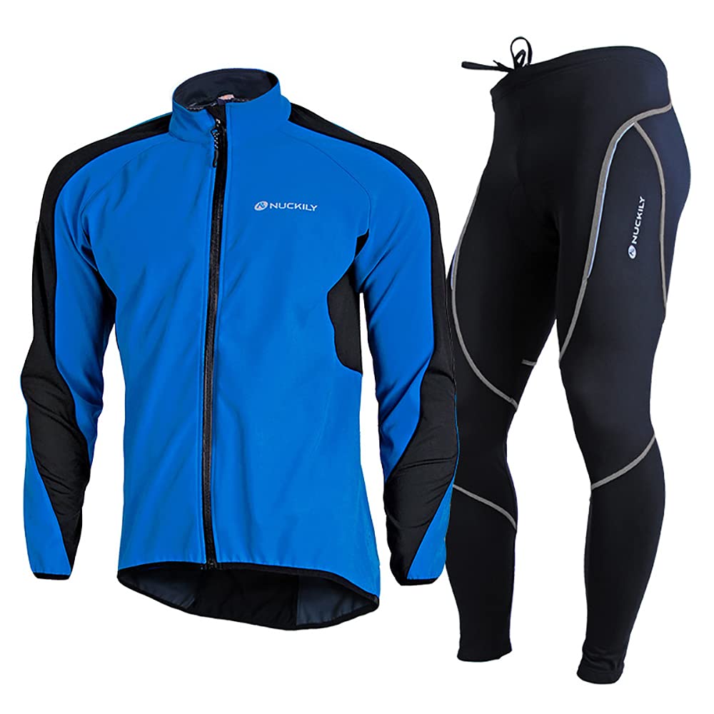 **Men's Waterproof Cycling Jersey & 3D Padded Pants Set – Long Sleeve Jacket & Trousers for Mountain & Road Biking – Comfortable Riding Gear for All Seasons**