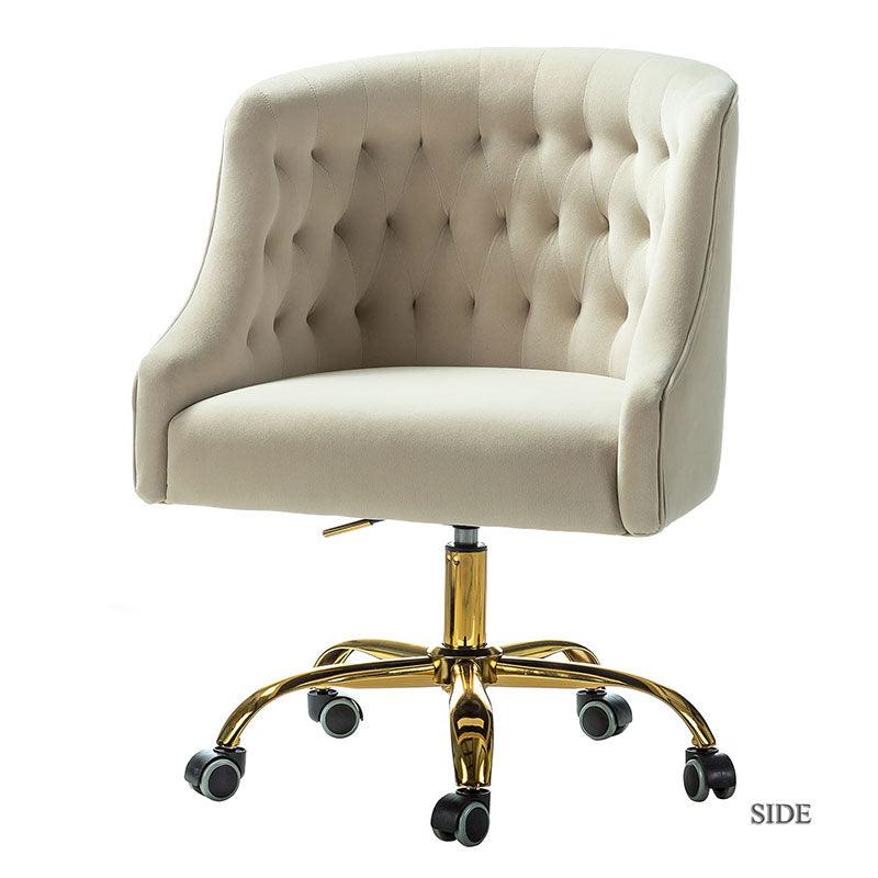 Penelope Velvet Tufted Office Chair - Ergonomic Executive Desk Chair with Lumbar Support - Perfect for Home Office, Gaming & Workspace Comfort
