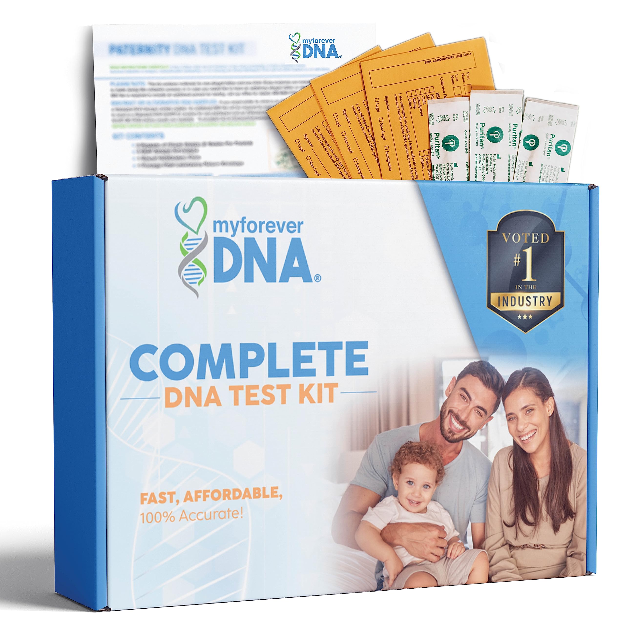 Home DNA Test Kit - 24 Genetic Markers Analyzed | Lab Fees & Shipping Included | Fast, Accurate & Confidential Results | Paternity, Ancestry & Health Testing for Families