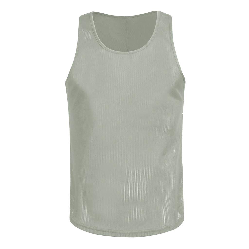 Breathable Sleeveless Mesh Workout Tank Top for Men - Lightweight Bodybuilding & Fitness Shirt - Gym, Running, Cross Training & Athletic Wear