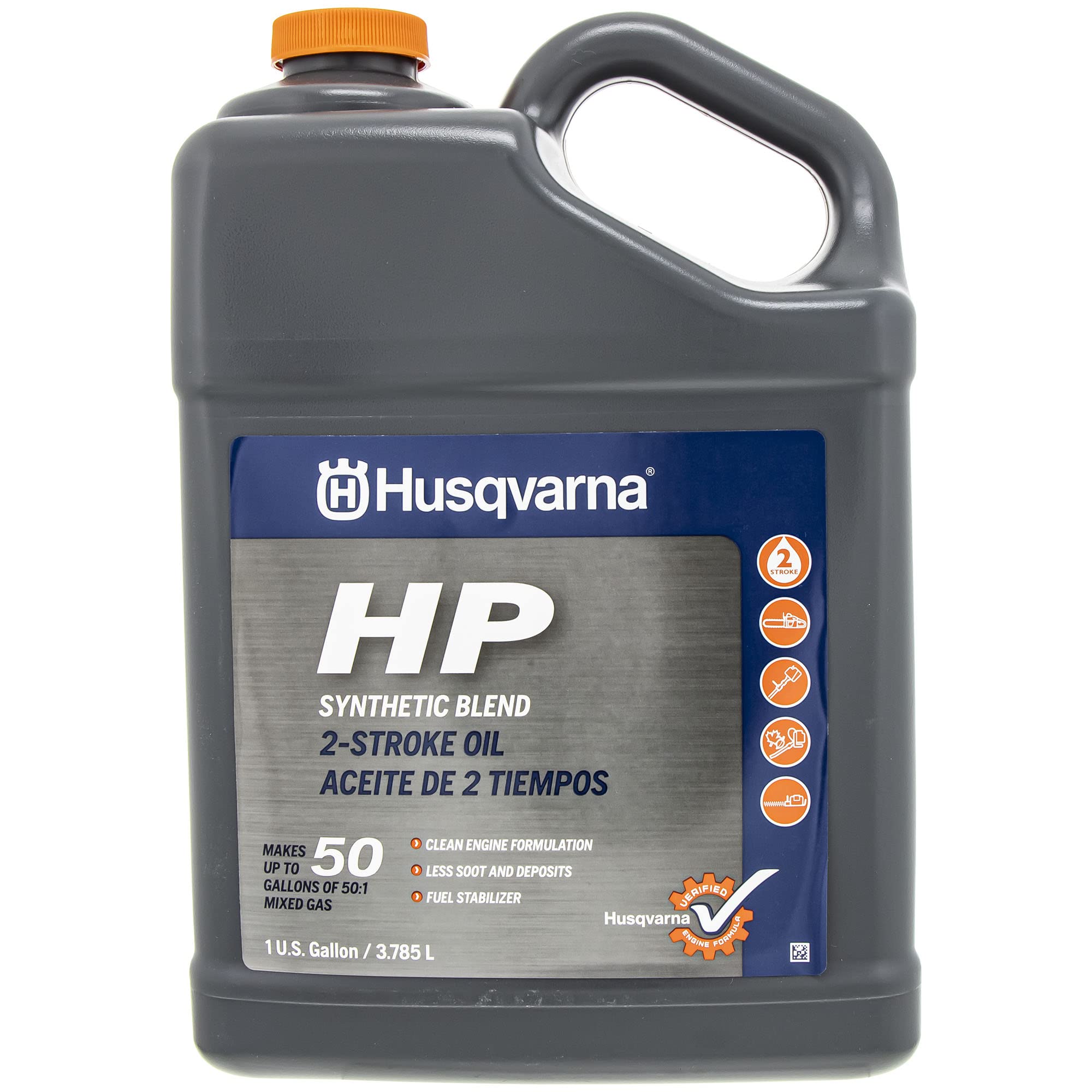 Husqvarna 4-Pack OEM HP 2-Stroke Engine Oil - 1 Gallon Bottles (593152605) for Chainsaws, Trimmers & Outdoor Power Equipment