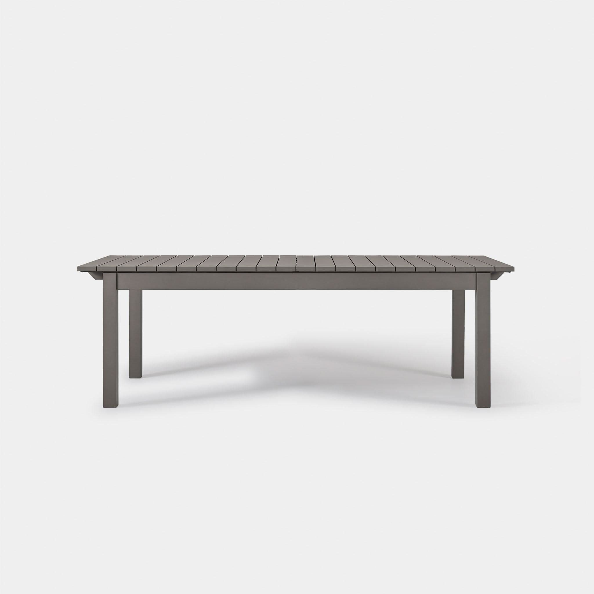 Pacific Aluminum Extension Dining Table - Expandable for 6 to 10 People - Perfect for Family Gatherings & Dinner Parties